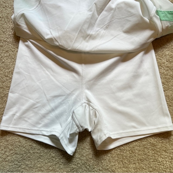 Nike Tennis Mini Skort White GreenSport Skirt 90’s Size M (8-10) - Picture 11 of 15